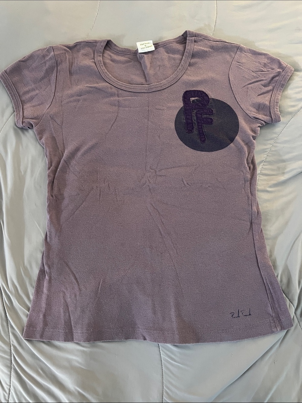 Paul Frank Lavender Short-Sleeve Tee with Dark Purple Logo